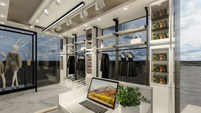 do commercial interior design for offices, shops, showrooms