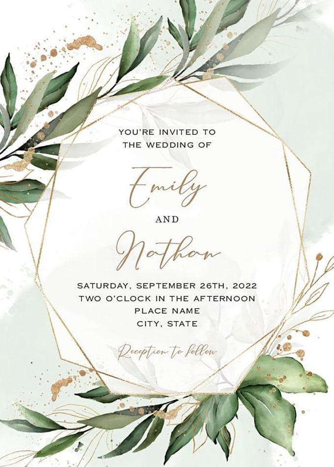 Design A Chic Unique Wedding Invitation By Ginajosephgj Fiverr