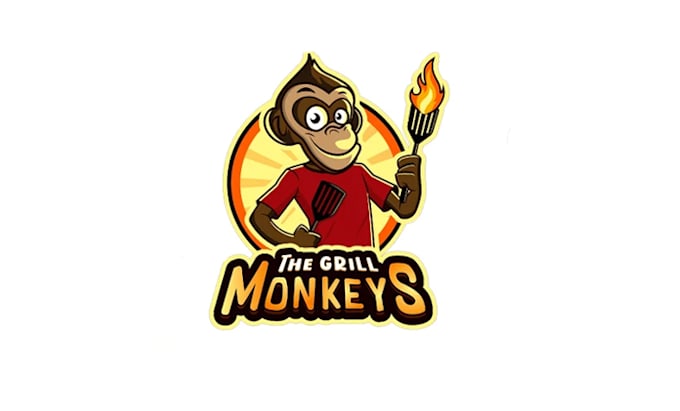 design unique cartoon monkey logo