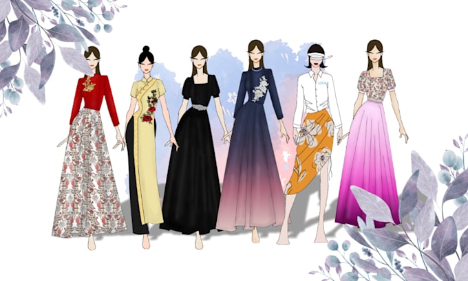 Draw a gorgeous fashion collection, illustration or sketches by ...