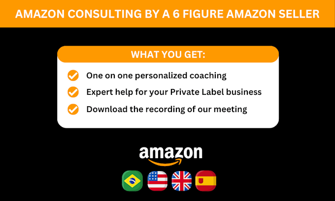 be your 6 figure amazon seller coach mentor and consultant