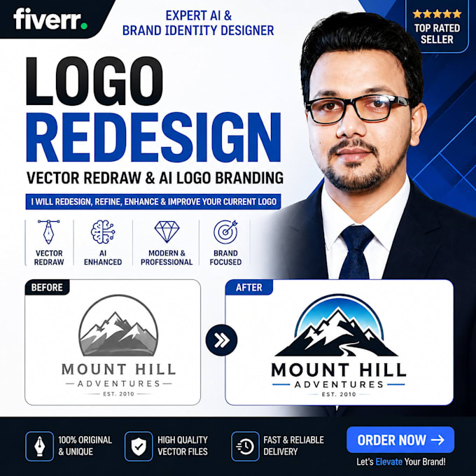 modernize, redesign and vector redraw your logo with ai tools