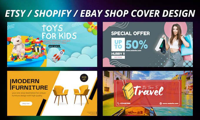 design etsy shop banner, ebay banner, etsy shop cover, shopify cover