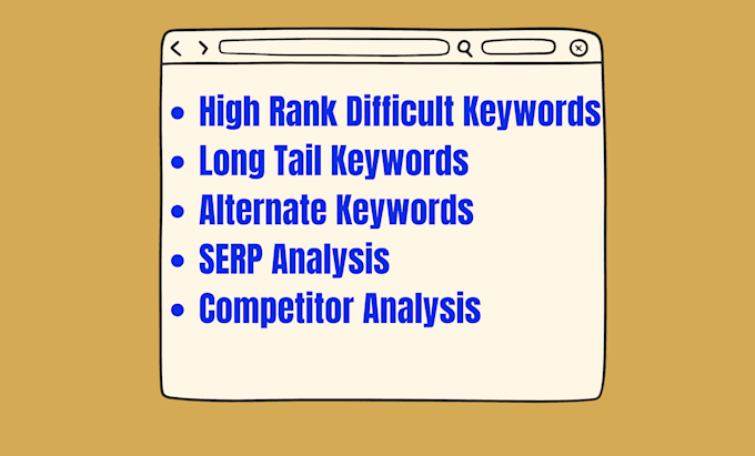 be doing SEO keyword research and serp analysis