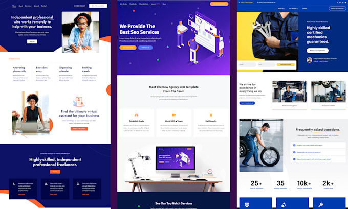 design responsive wordpress website by elementor pro, crocoblock, astra pro
