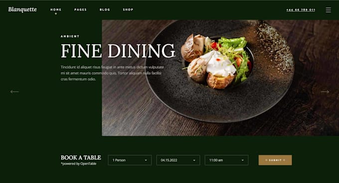 create restaurant website, food website, food delivery, café, grocery website