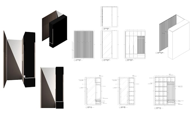 draft your furniture designs to 3d and 2d technical drawings