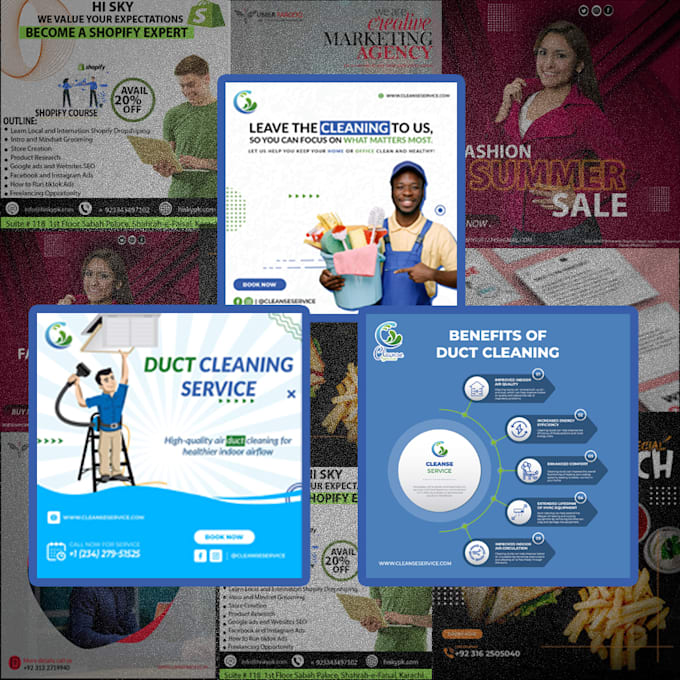 Design social media posts graphic for facebook, instagram ads by ...