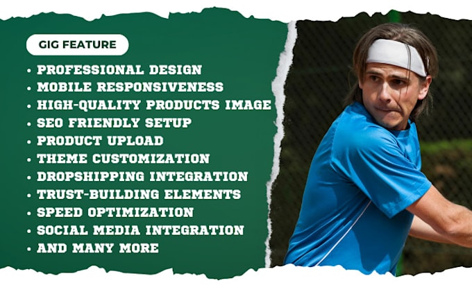design pickleball shopify store tennis sport equipment dropshipping website