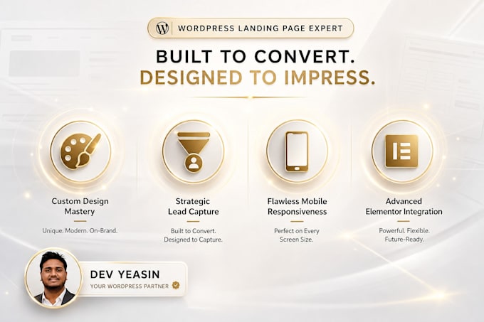 design high converting wordpress landing pages with elementor pro for lead gen