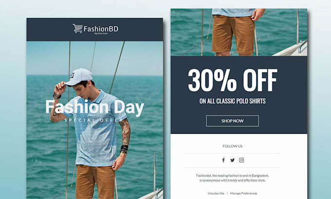 design editable mailchimp email template html newsletter