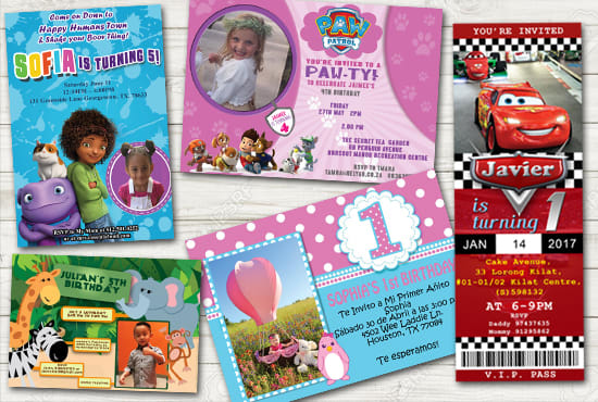 design a birthday invitation for kids