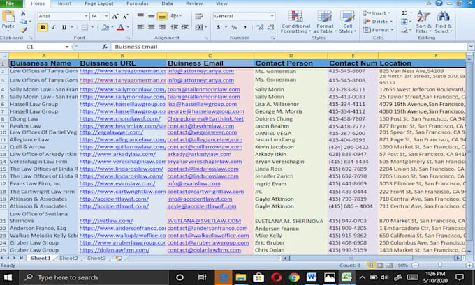 virtual assistant for a data entry job