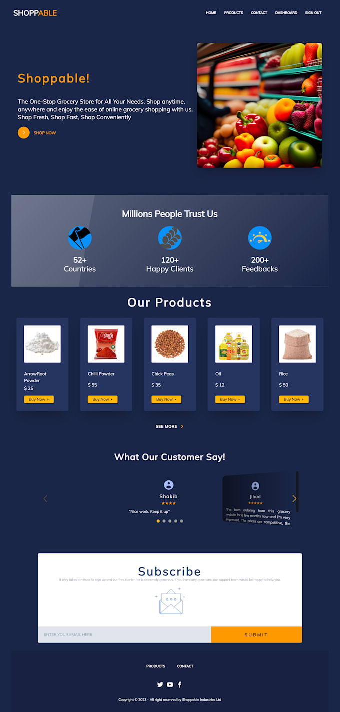 Design your single page website with html, css, js and react by ...