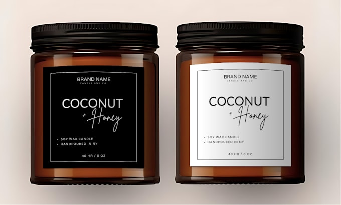 create editable candle labels and package designs