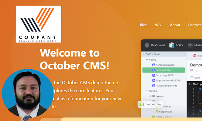 custom october cms website design october cms website develop october cms websit