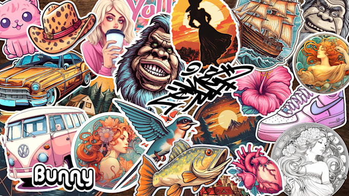 create premium quality sticker designs