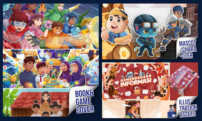 draw excellent mascot, character, illustration for anything