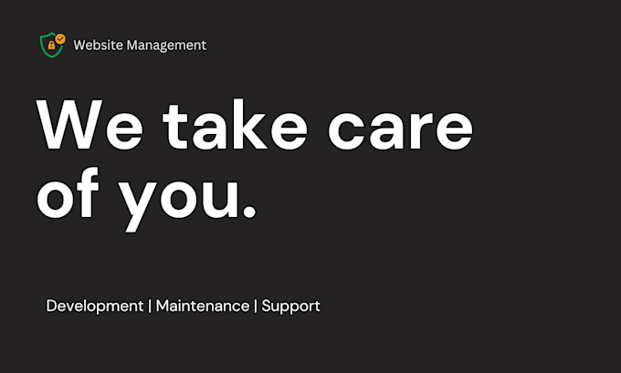 provide maintenance for your websites