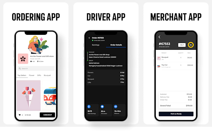 setup an ecommerce website and app for quick ordering and delivery