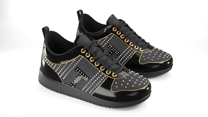 3d model and render 3d shoes, 3d sneakers, 3d footwear