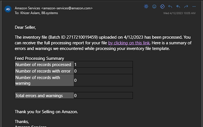 fix amazon issues using flat feed files