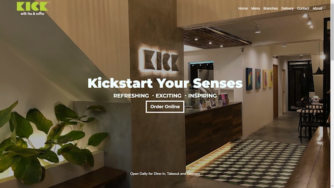 create a landing page using HTML CSS js