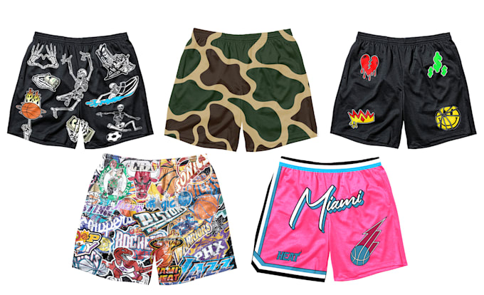 create mesh short pants design for your clothing brand