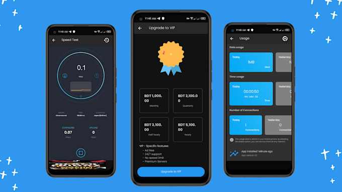 develop an android earning VPN app with PHP admin panel