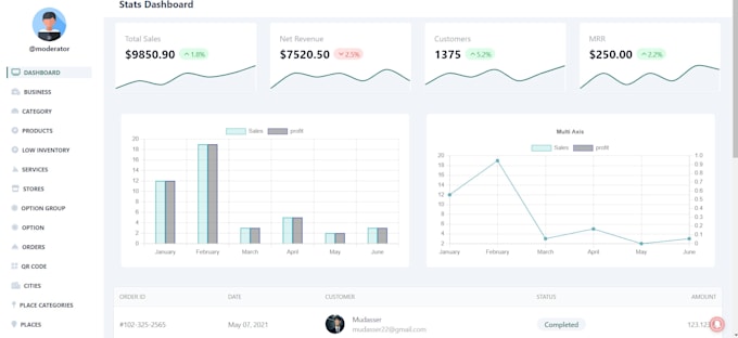 build front end websites with react js, next js ,tailwindcss