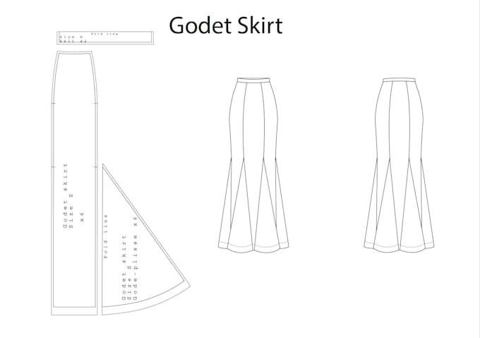 Make a sewing pattern and gradation for any skirt by Liudmilakorotyc ...