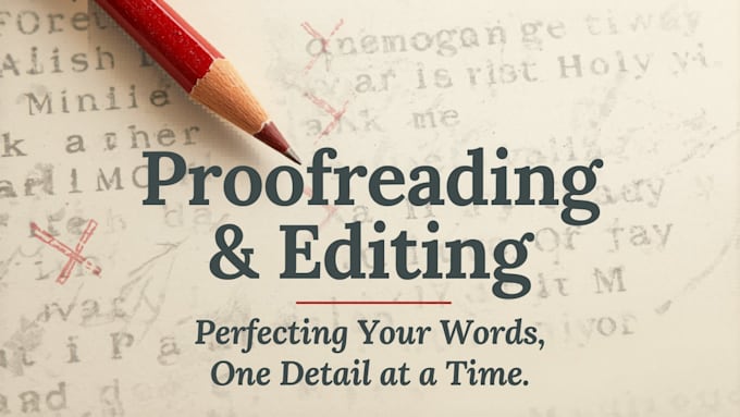 proofread, copy edit, and professionally edit your text