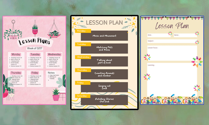 create course outline, lesson plan and course content