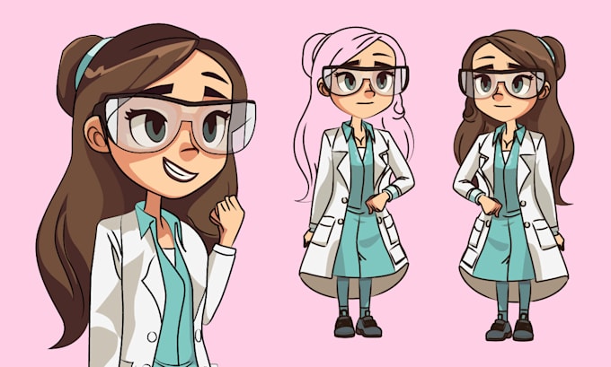 design vector 2d cartoon character