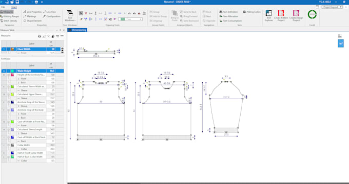 make knit programs using create plus programming software