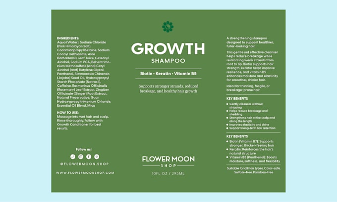 edit resize shampoo, conditioner skincare product label design