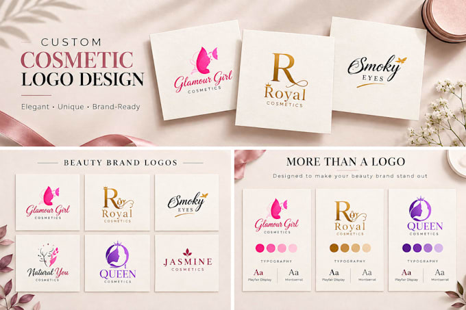 design a luxury cosmetic and beauty logo for your brand