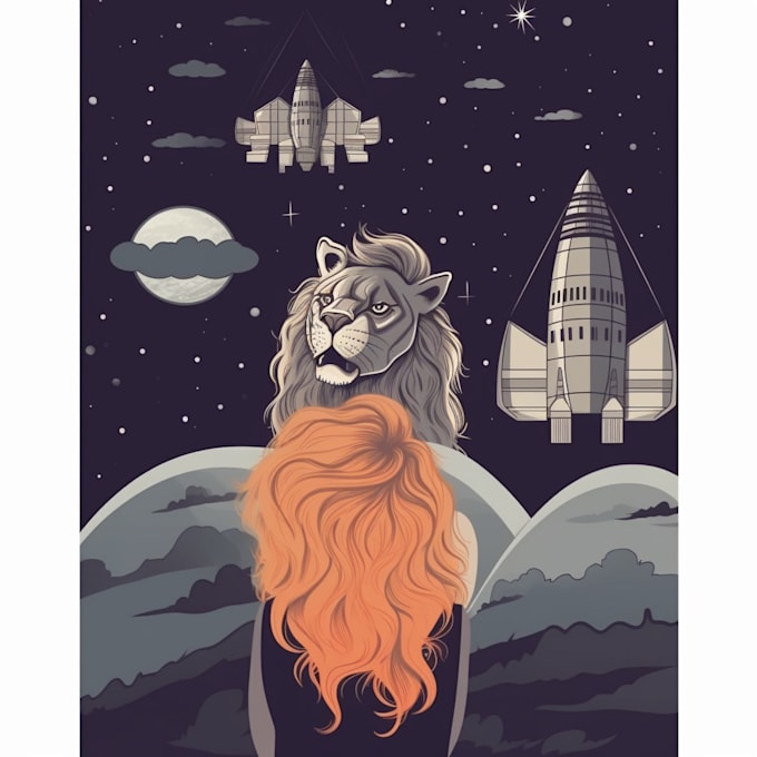 make  awesome astronaut and outer space illustration