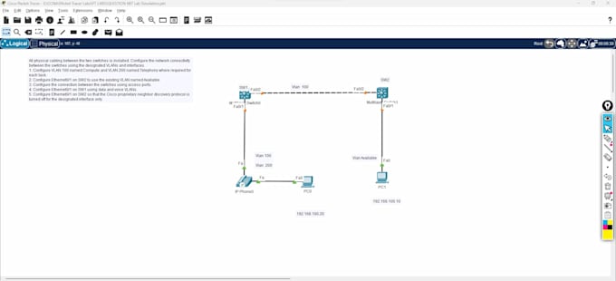 do network projects make network design  topology on cisco packet tracer eve ng