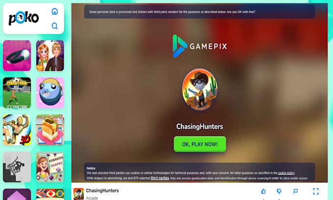 create automatic arcade games website for you