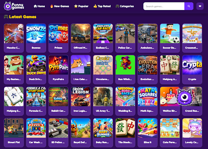 build an HTML5 arcade games website with admin panel