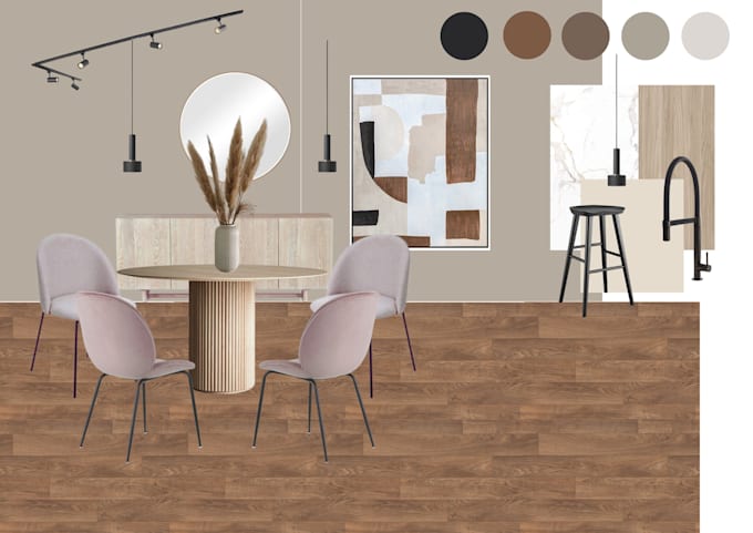 create interior design mood board for any room