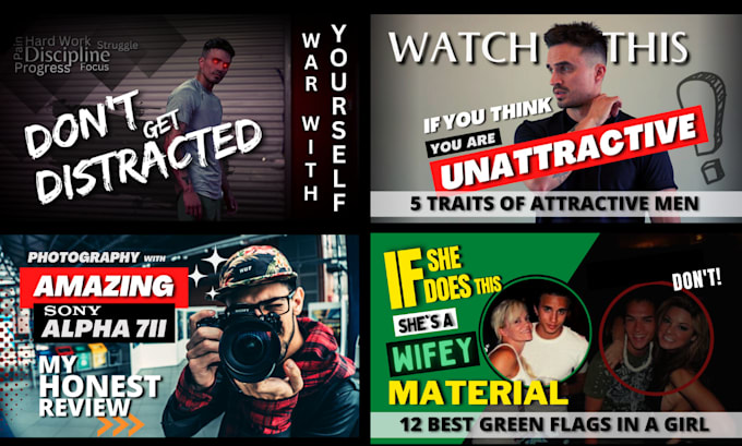 design an attractive n catchy youtube thumbnail