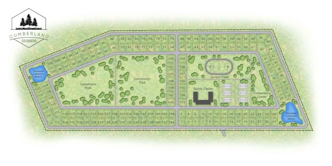 render site map, plat map, campground, residential map