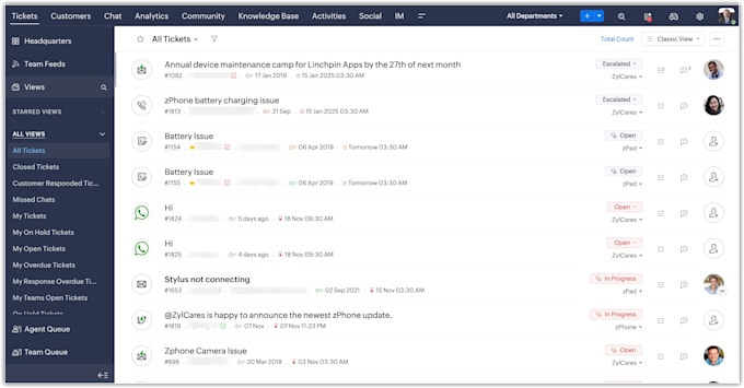 setup and customize zoho desk, help portal, customer service