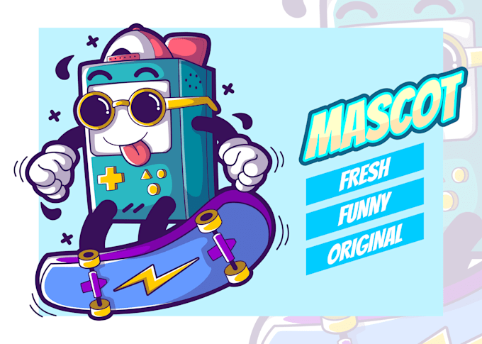 draw cute cartoon character, mascot, sticker