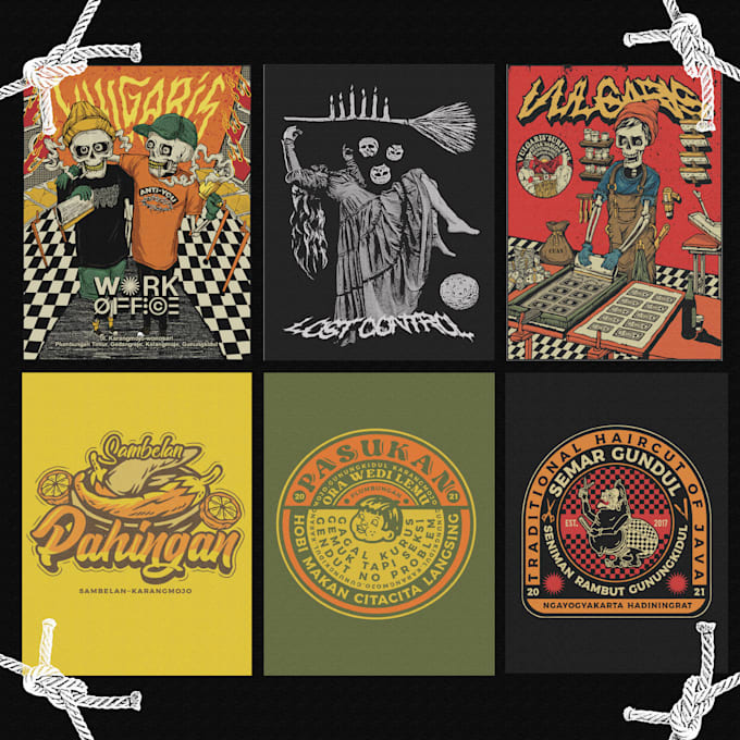create illustrated vintage style for tshirt design
