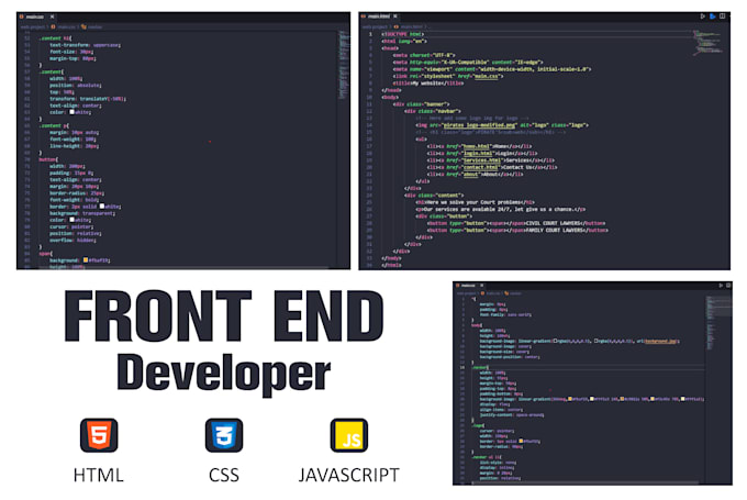 Be your front end web developer by Noorlogomaker | Fiverr
