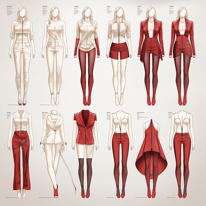 design fashion apparel flat sketch tech pack