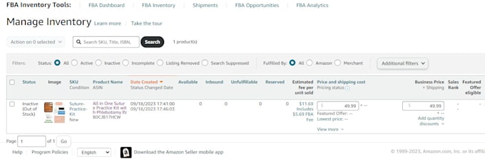 set up amazon account product listing